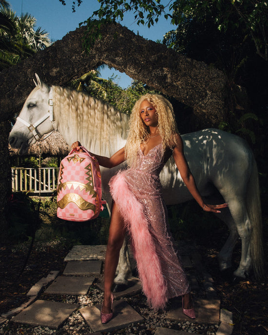 Sprayground A.I. AFRICAN INTELLIGENCE MESSAGE FROM THE FUTURE BACKPACK - SANDFLOWER COLLAB