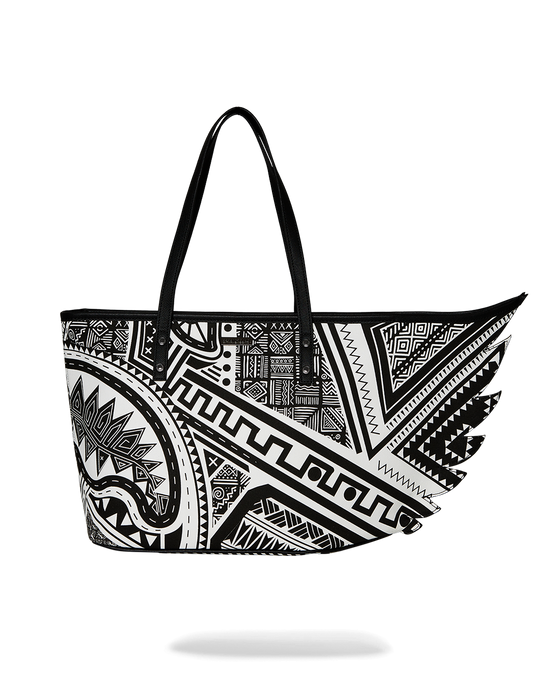 sprayground A.I. AFRICAN INTELLIGENCE THE SKYHAWK WING TOTE - SANDFLOWER COLLAB