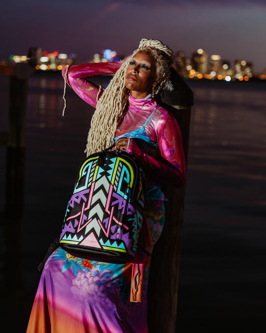 Sprayground A.I. PATH TO THE FUTURE III BACKPACK - SANDFLOWER COLLAB (GLOW IN THE DARK)