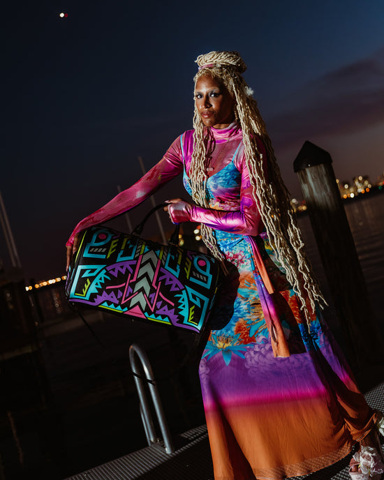 Sprayground A.I. PATH TO THE FUTURE III DUFFLE - SANDFLOWER COLLAB (GLOW IN THE DARK)