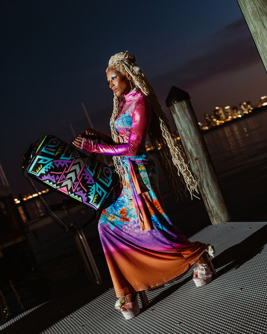 Sprayground A.I. PATH TO THE FUTURE III DUFFLE - SANDFLOWER COLLAB (GLOW IN THE DARK)