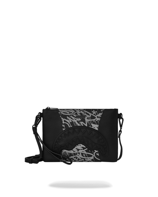 sprayground A.M.P.M CROSSOVER CLUTCH W/ SHOULDER STRAP