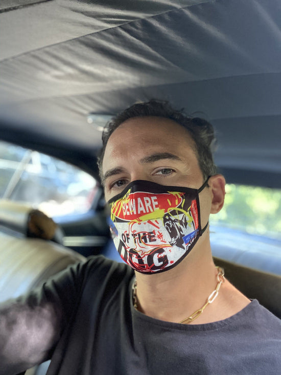 Sprayground ADULT BEWARE OF THE DOG FORM-FITTING FACE MASK