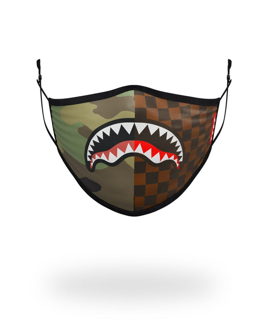sprayground ADULT CHECKS & CAMO FORM FITTING FACE MASK