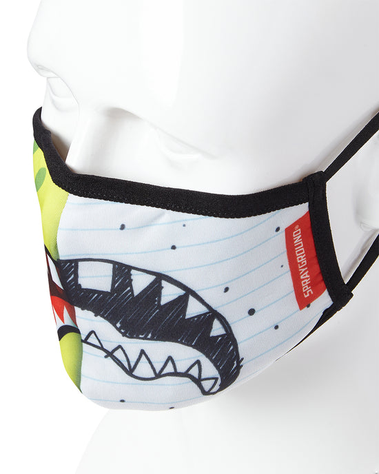 Sprayground ADULT DOODLEBOB SPLIT SHARK FORM FITTING FACE-COVERING