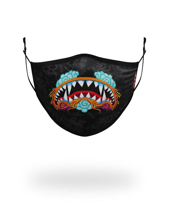 sprayground ADULT DRAGON SHARK FORM FITTING FACE MASK