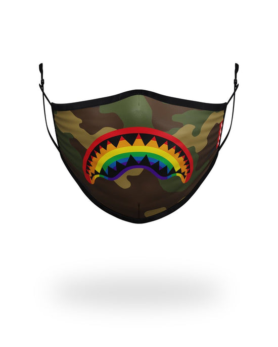 sprayground ADULT RAINBOW SHARK FORM FITTING FACE MASK