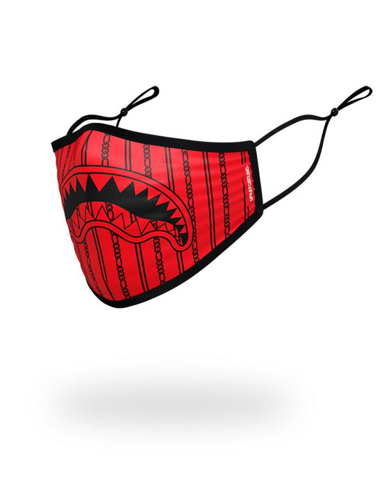 Sprayground ADULT REVERSE SHARKS IN PARIS (RED) FORM FITTING FACE MASK