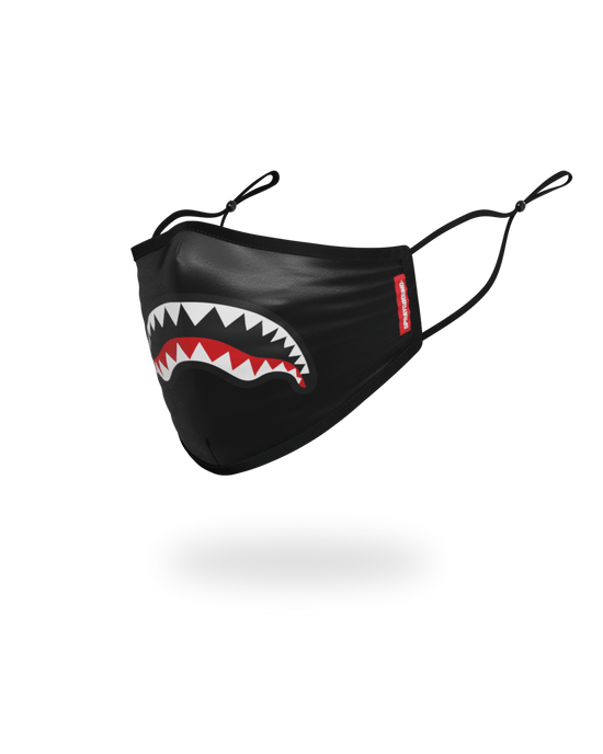 Sprayground ADULT SHARK LOGO (BLACK) FORM-FITTING FACE MASK