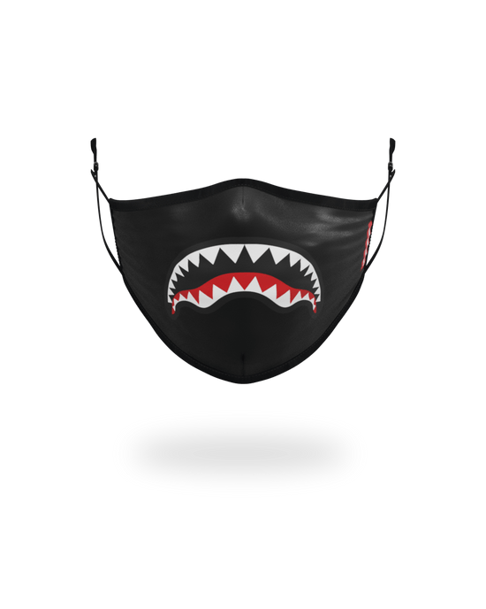 sprayground ADULT SHARK LOGO (BLACK) FORM-FITTING FACE MASK