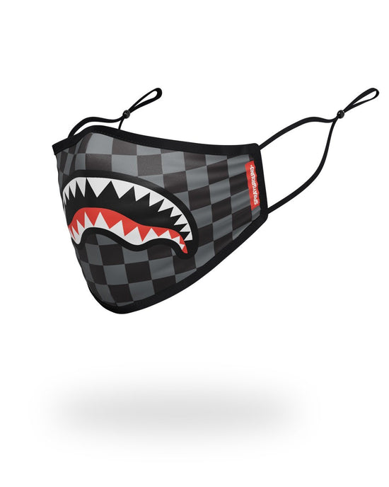 Sprayground ADULT SHARKS IN PARIS (GREY) FORM FITTING FACE MASK