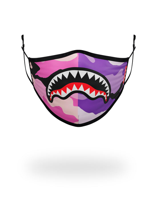 sprayground ADULT SPLIT CAMO FORM FITTING FACE MASK