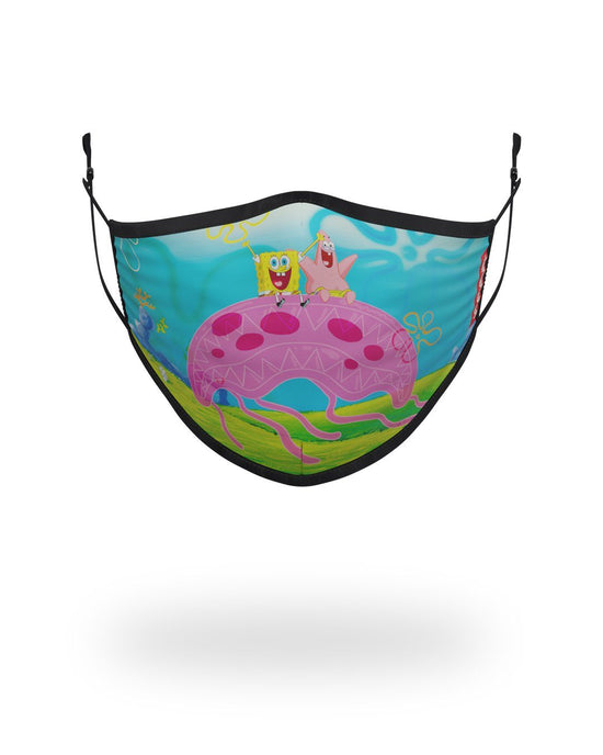 sprayground ADULT SPONGEBOB JELLY SHARK FORM FITTING FACE-COVERING