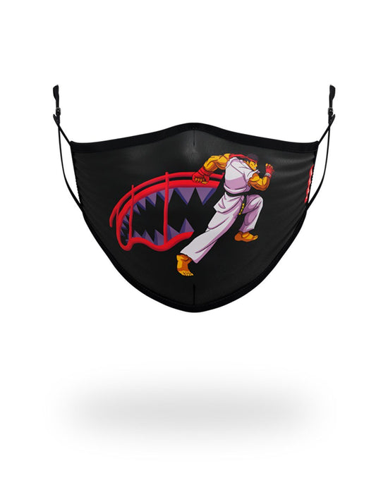 sprayground ADULT STREET FIGHTER RYU SHARK FORM FITTING FACE-COVERING