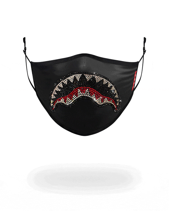 sprayground ADULT TRINITY SHARK FORM FITTING FACE MASK