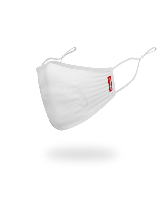 Sprayground ADULT WHITE ON WHITE SHARK FORM-FITTING FACE MASK
