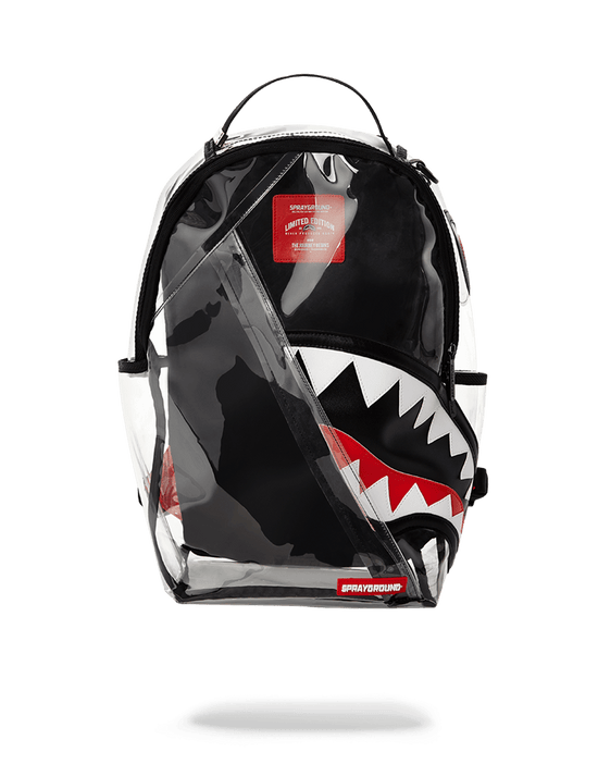 sprayground ANGLED 20/20 VISION SHARK CLEAR BACKPACK