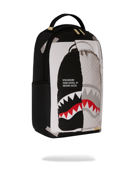 Sprayground BAG ON BAG OPTICAL ILLUSION SHARKS IN PARIS BACKPACK