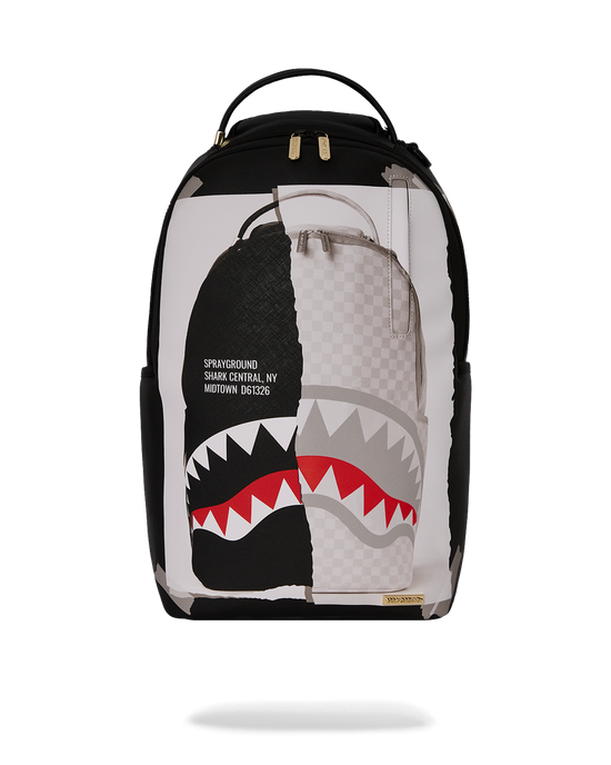 sprayground BAG ON BAG OPTICAL ILLUSION SHARKS IN PARIS BACKPACK