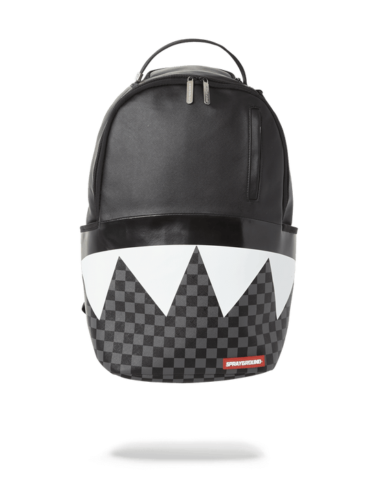 sprayground BLACK HALF CHECK SHARKS IN PARIS BACKPACK (ONE OF ONE)