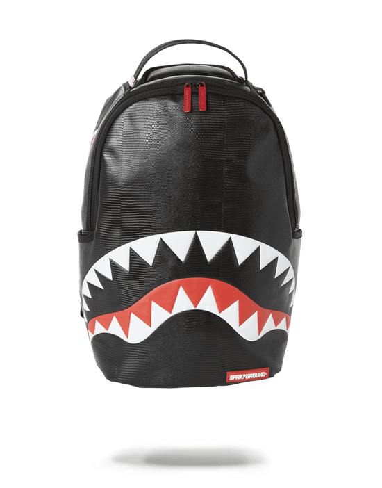 sprayground BLACK REPTILE SHARK BACKPACK (ONE OF ONE)
