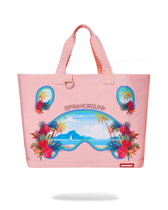sprayground BORA BORA SHARK ISLAND VILLA BEACH TOTE
