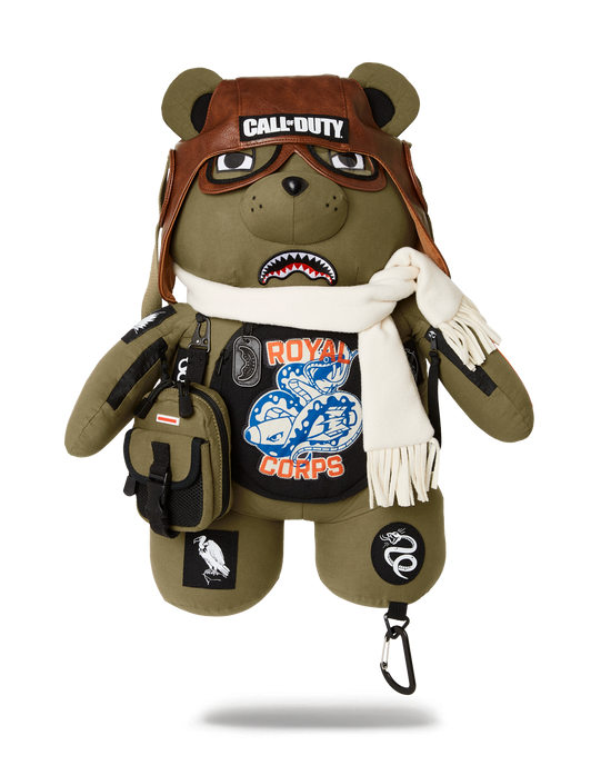 sprayground CALL OF DUTY AVIATOR FEARLESS MONEYBEAR TEDDYBEAR BACKPACK