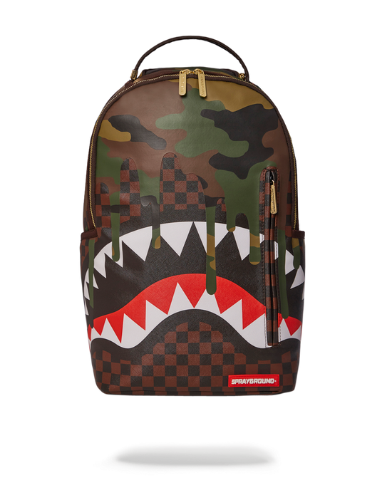 sprayground CAMO DRIP SHARKS IN PARIS BACKPACK (DLXV)