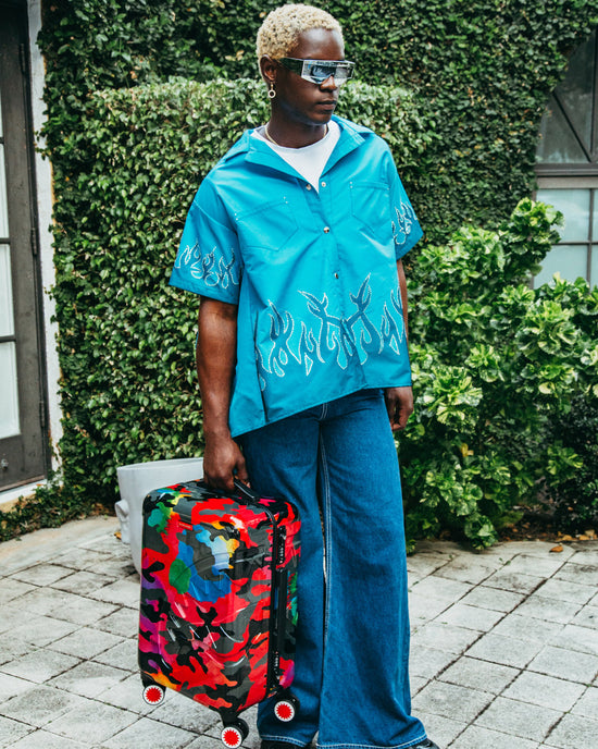 Sprayground CAMOBURST SHARKNAUTICS HARDSHELL CARRY-ON LUGGAGE