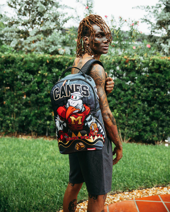 Sprayground CANES MUSCLE UNIVERSITY OF MIAMI BACKPACK (WITH WARREN SAPP)