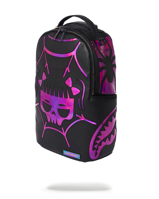 Sprayground CAZZU IRIDESCENT CUT & SEW SPIDER SKULL SHARK BACKPACK (DLXV)