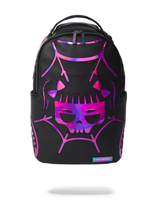 sprayground CAZZU IRIDESCENT CUT & SEW SPIDER SKULL SHARK BACKPACK (DLXV)