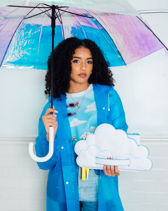 Sprayground CLOUDY WITH A CHANCE OF SHARK CROSSOVER CLUTCH