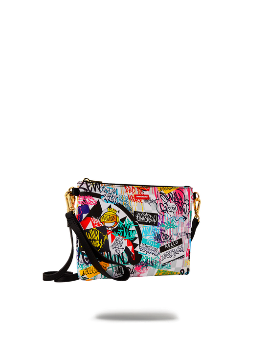 Sprayground CREATE ANOTHER DAY CROSSOVER CLUTCH W/ SHOULDER STRAP