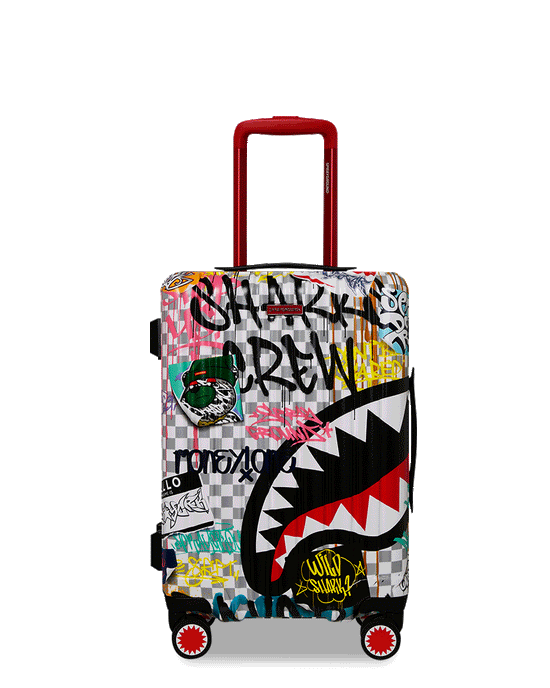 sprayground CREATE ANOTHER DAY SHARKNAUTICS HARDSHELL CARRY-ON LUGGAGE