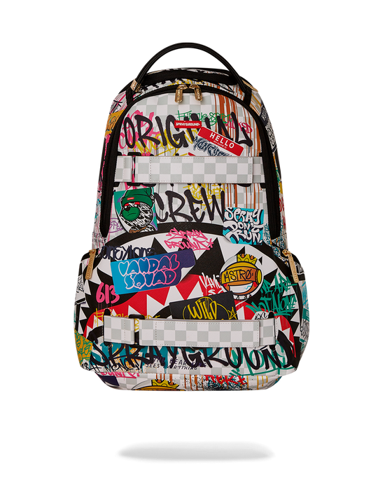 sprayground CREATE ANOTHER DAY SKATEBOARD-STRAP BACKPACK
