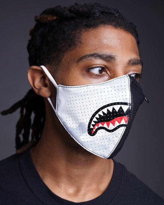 Sprayground DAMAGE CONTROL STASH POCKET VEGAN LEATHER FACE MASK