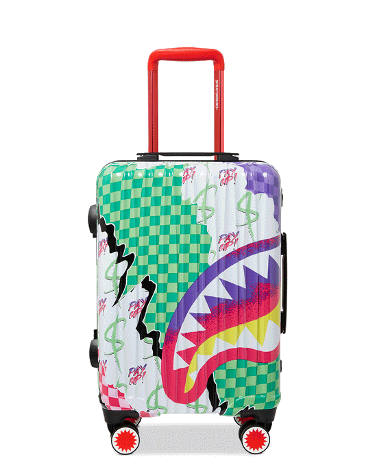 sprayground DREAMY TECHNICOLOR SHARKNAUTICS HARDSHELL CARRY-ON LUGGAGE