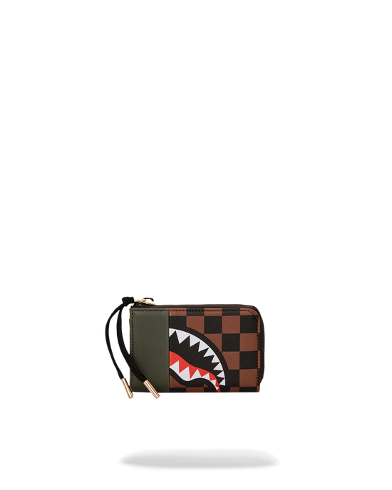 Sprayground EXTERIOR GOLD ZIP POCKET SHARKS IN PARIS WALLET