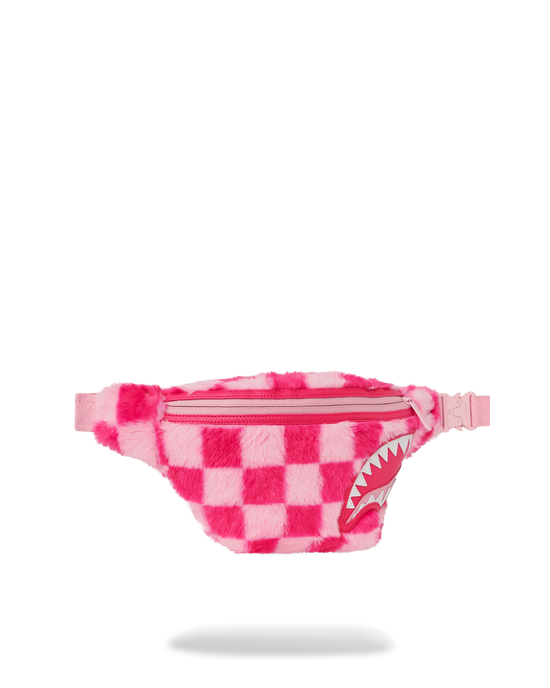 Sprayground FURZILLA SHARK (PINK CHECK) SAVVY CROSSBODY