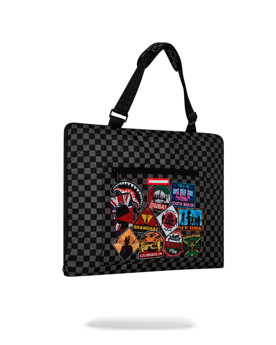 Sprayground GLOBAL MOGUL UNLIMITED MILES PACKABLE BEACH MAT BLANKET WATER RESISTANT CONVERTIBLE TOTE