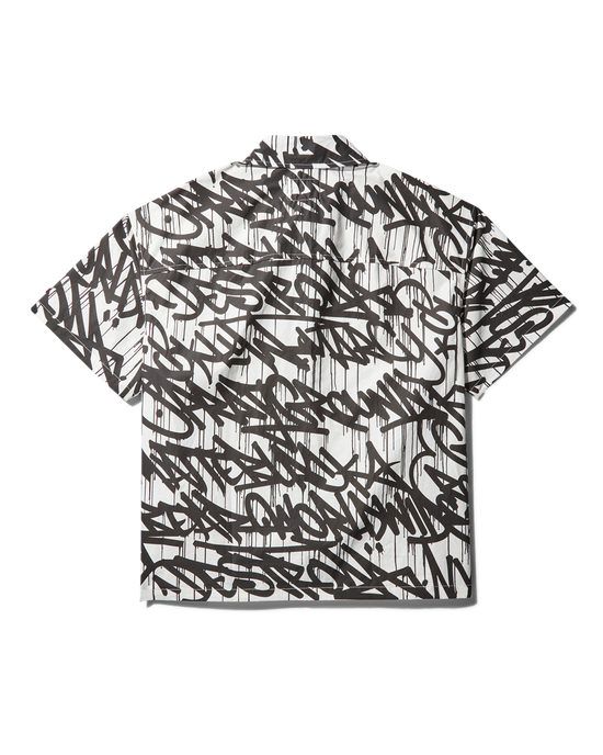 Sprayground GRAFFITI SHORT SLEEVE BUTTON FRONT SHIRT