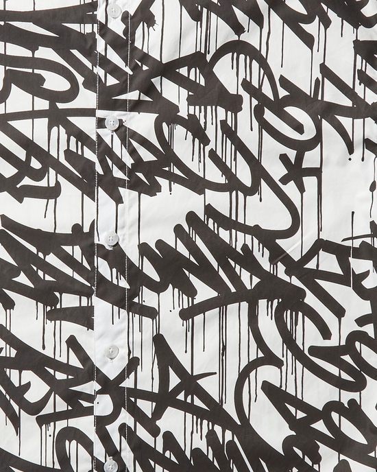 Sprayground GRAFFITI SHORT SLEEVE BUTTON FRONT SHIRT