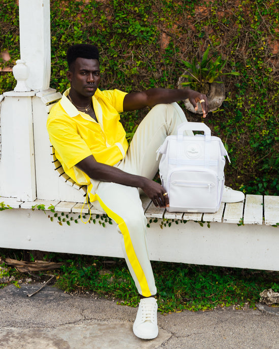 Sprayground HEAVY METAL SHARK WHITE OUT BIZ TOP OPENER BACKPACK