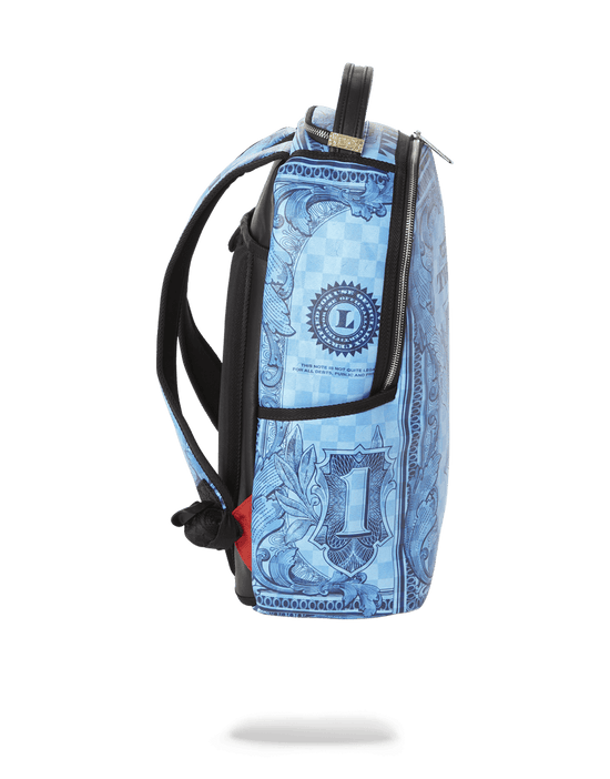 Sprayground IN GOD WE TRUST BLUE BACKPACK (ONE OF ONE)
