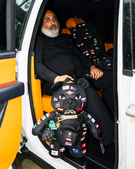 Sprayground JAMES FIRST CLASS GLOBAL FLAGS MONEYBEAR BACKPACK