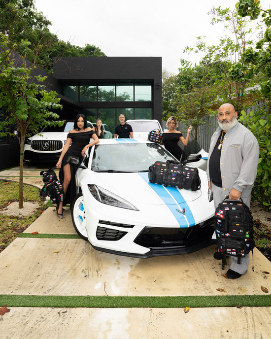 Sprayground JAMES FIRST CLASS GLOBAL FLAGS MONEYBEAR BACKPACK