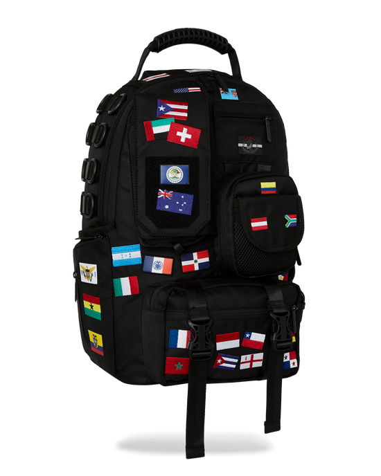 Sprayground JAMES FIRST CLASS GLOBAL FLAGS SPECIAL OPS CARGO BACKPACK
