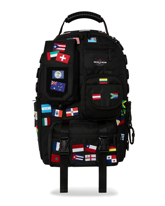 sprayground JAMES FIRST CLASS GLOBAL FLAGS SPECIAL OPS CARGO BACKPACK