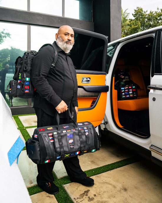 Sprayground JAMES FIRST CLASS GLOBAL FLAGS SPECIAL OPS DUFFLE